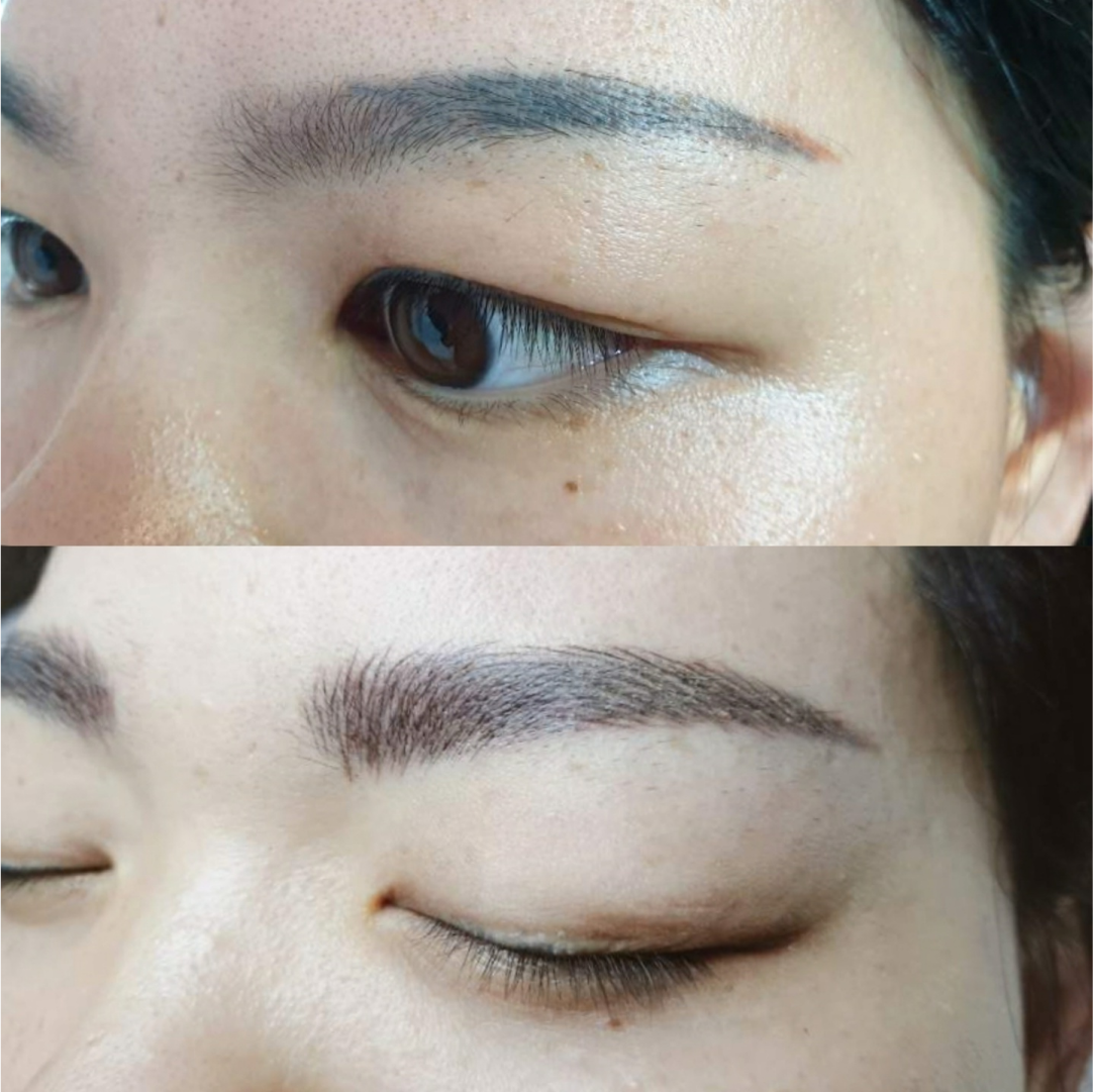 눈썹 전 후 비교사진